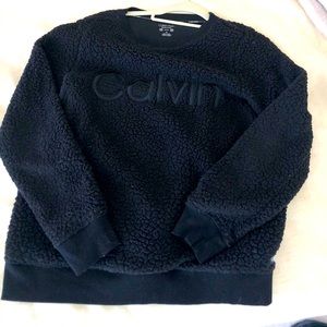 Black Calvin Klein Sherpa hoodie